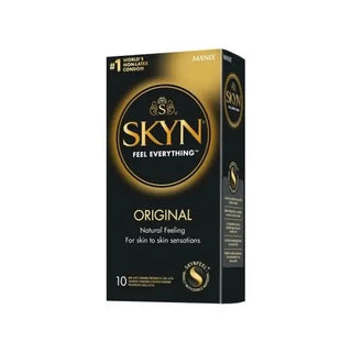 Skyn Original latexfria kondomer 10-pack, naturlig känsla och hudnära passform