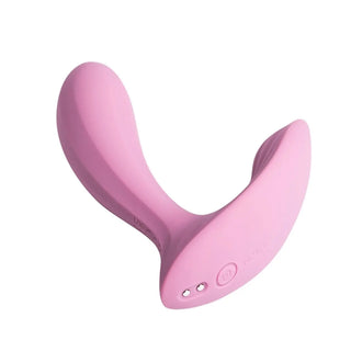 Rosa parvibrator i silikon för dubbel stimulans