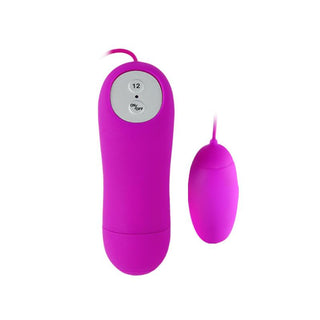 Eunice Vibratorägg, en lila fjärrstyrd och äggformad apparat som fungerar både som personlig massageapparat och sexleksak, visas mot en vit bakgrund.