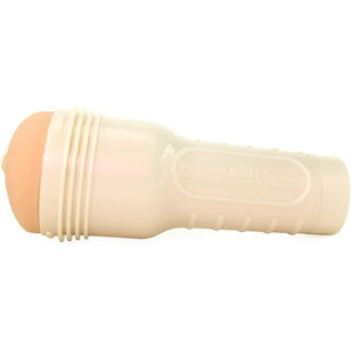Fleshlight Nicole Aniston är en beige, handhållen vuxenleksak formad som en ficklampa, tillverkad av SuperSkin-material och med en mjuk, rundad kåpa.