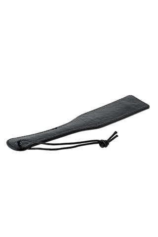 Svart läderpaddel, 32 cm, med handledsrem.