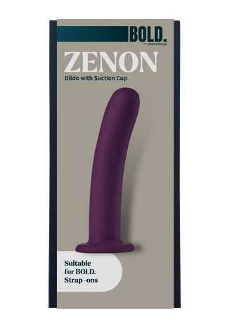 Lila silikondildo med sugkopp.