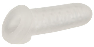 Rebel Penissleeve Med Kulring är en genomskinlig penissleeve i silikon med en rundad spets, texturerad yta för ökad känsla och en pärlring för subtil förstärkning.