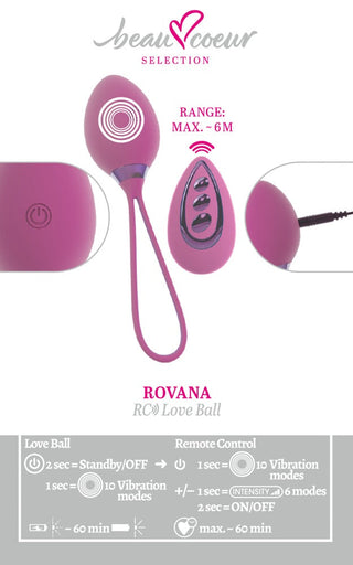 ROVANA RC Fjärrstyrd Knipkula, en fjärrstyrd kegelboll, rosa silikon med slät, rundad design.