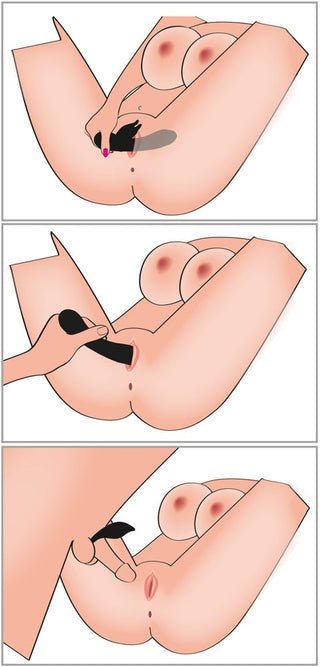 En Duo Vibrator Couples Choice, med en elegant silikondesign i en djärv färg, som visas på en enkel bakgrund.