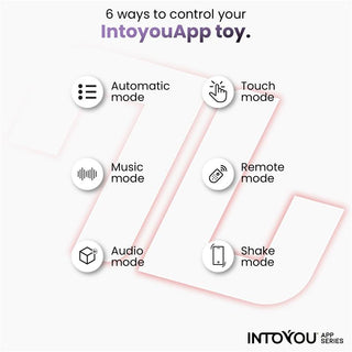 Sex sätt att styra Intoyou Mouty Appstyrd Rabbitvibrator – automatiska, pek-, musik-, fjärr-, ljud- och skaklägen – plus sömlös kompatibilitet med ActiveJoy-appen för ännu fler funktioner.