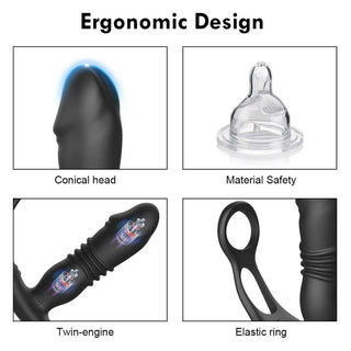 Prostatavibrator Thrusting & Fjärrkontroll