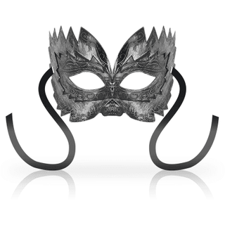 OHMama Ögonmask - Venetian Silver har invecklade mönster med en taggig, kronliknande toppdesign och kommer med bandband.