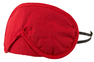 Ögonmask 2-pack: en syn sovmask i rött med svart elastisk band, uppsatt på vit bakgrund.