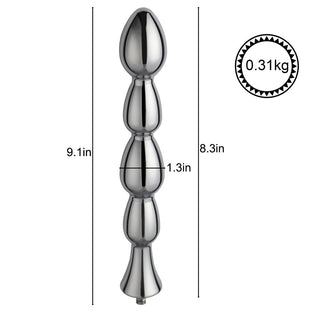 Hismith Analkulor är ett högkvalitativt metalliskt, segmenterat föremål med dimensionerna 9,1 tum och 8,3 tum, och det väger 0,31 kg.