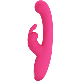 Pretty Love Lamar är en rosa silikonvibrator med dubbla motorer med en böjd design och ett klitorisstimulatorfäste, gjord av medicinsk silikon för säkerhet och komfort. Dess USB-uppladdningsbar funktion säkerställer oavbruten njutning när som helst.