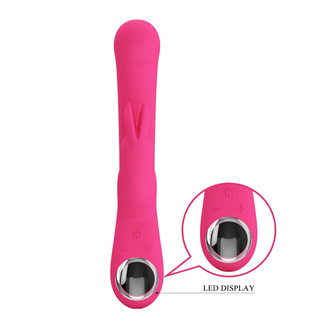 Pretty Love Lamar är en rosa vibrator gjord av silikon av medicinsk kvalitet, med en LED-display i basen med ström- och kontrollknappar. Det ger också G-punktsstimulering för ökad njutning.