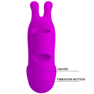 En knallrosa fingervibrator i form av en kanin från Pretty Love Rabbit.