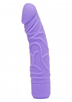 Vibrator - Get Real - 20 cm Lila visas på vit bakgrund.
