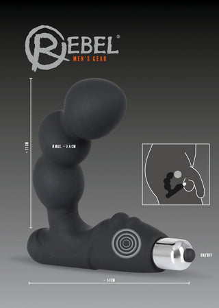 Upplev Rebel Bead-Shaped Prostatamassör från You2Toys, med uppfriskande vibrationsmassage. Tillverkad av premium silikonmaterial, denna svarta prostata massageapparat inkluderar ett detaljerat funktionsdiagram för oöverträffad njutning.