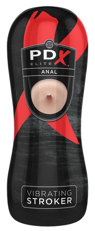 Upplev PDX Elite - Realistisk Anal Vagina Vibrationer, designad med en verklighetstrogen textur och unik anal design för en oöverträffad upplevelse.